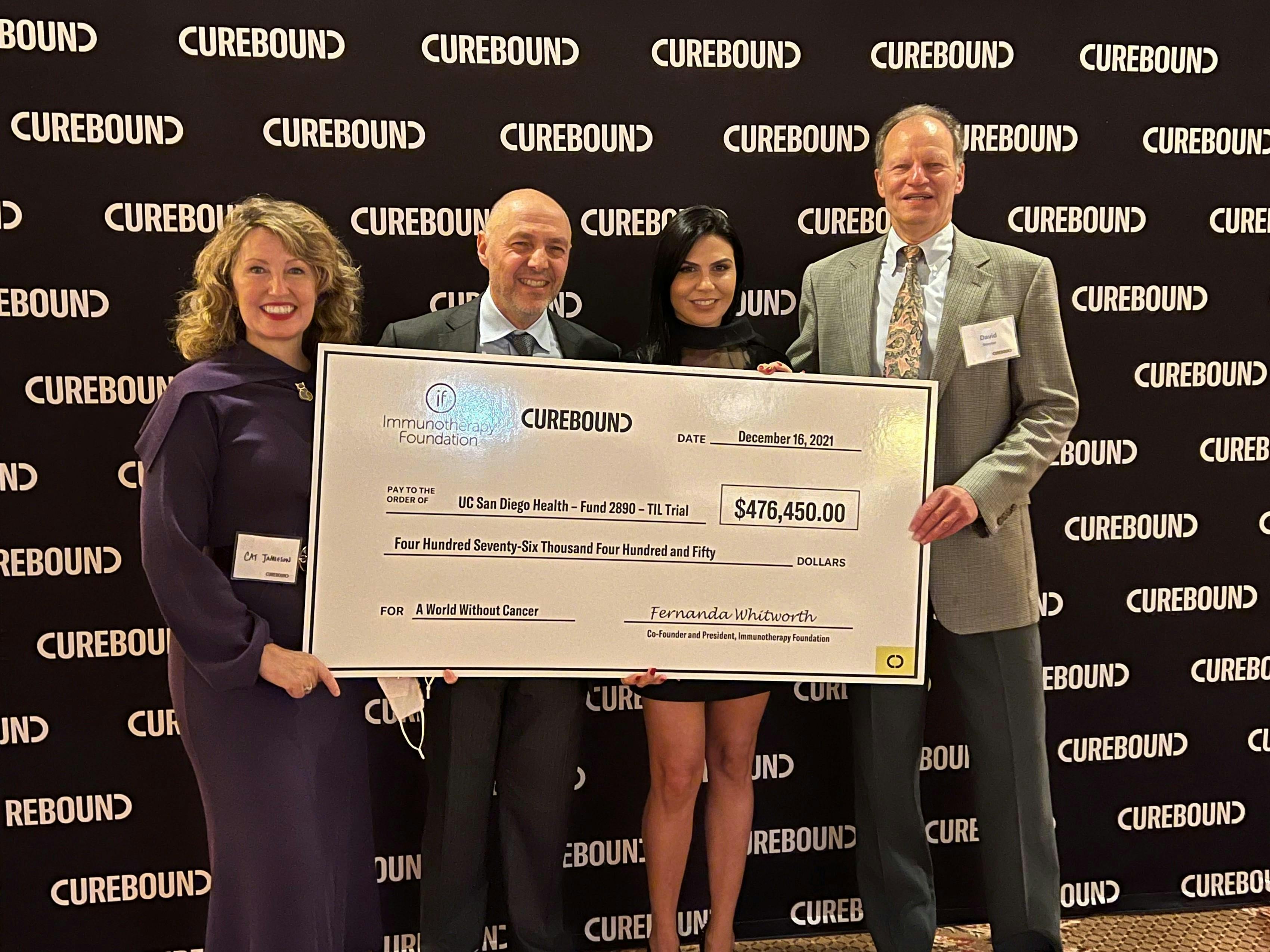 Curebound Donates More than $476,000 for Cancer Immunotherapy Clinical Trial undefined