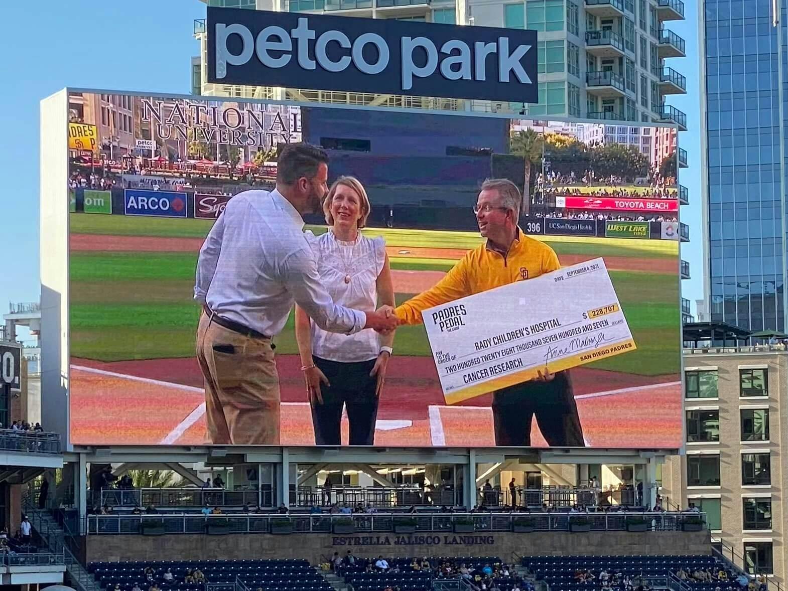 Padres Pedal the Cause Kicks Off Childhood Cancer Month by Presenting Rady Children’s Hospital with $229,000 undefined
